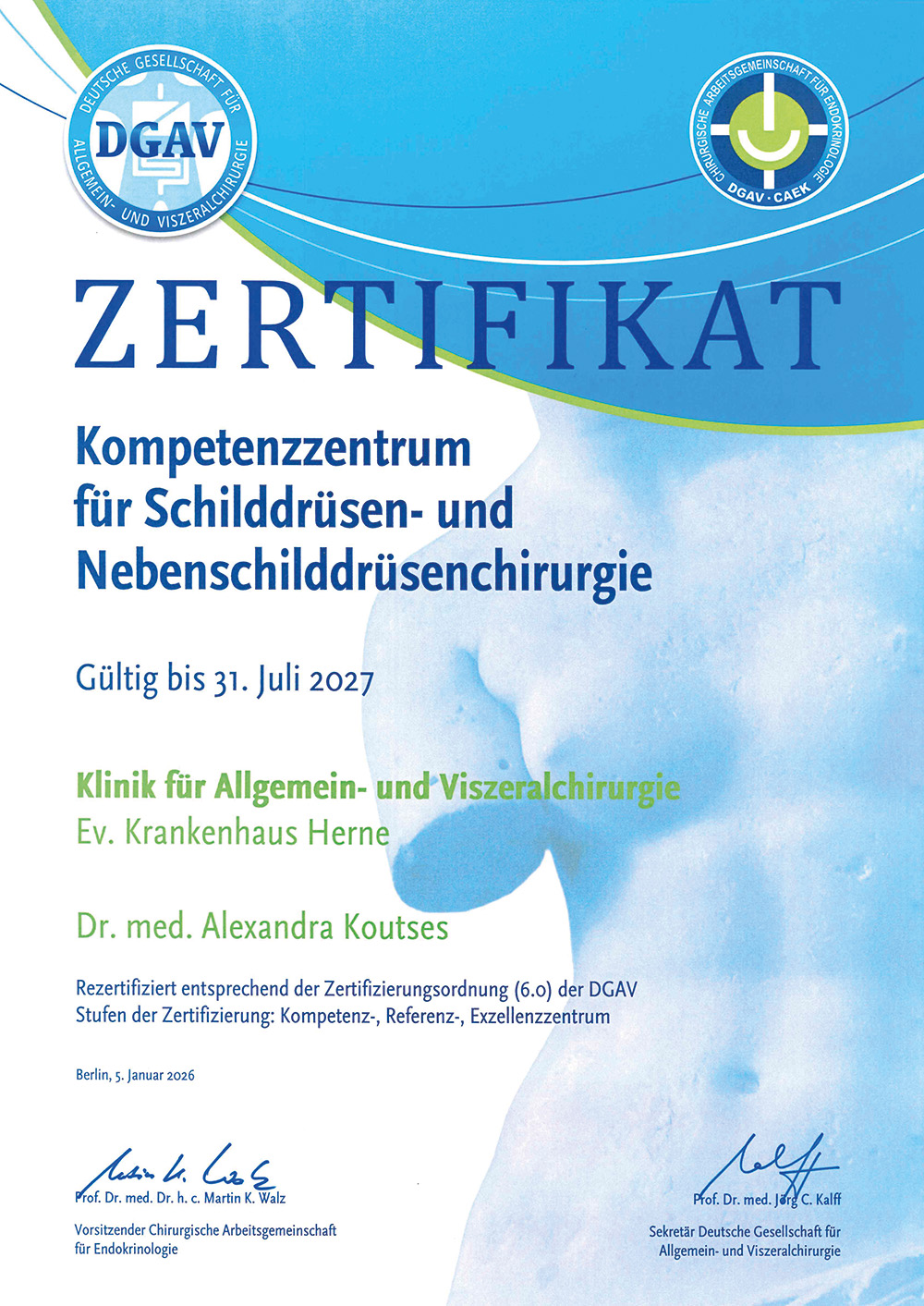 Kompetenzzentrum für Schilddrüsen- und Nebenschilddrüsenchirurgie